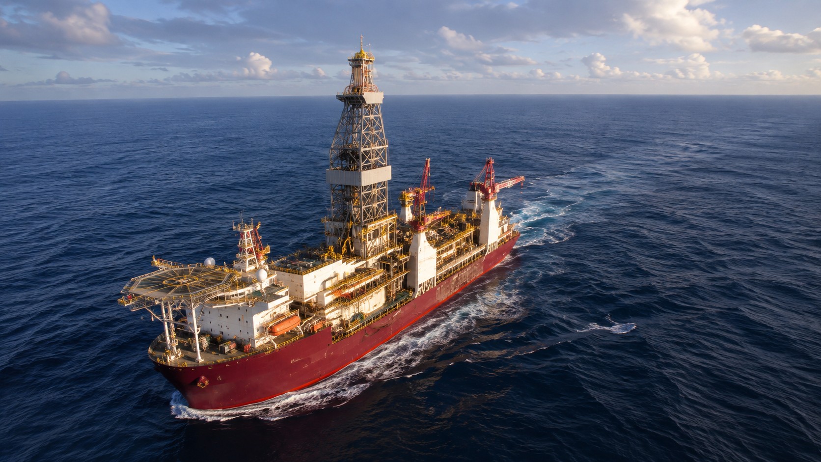 Embarcação offshore — sonda de perfuração em mar aberto